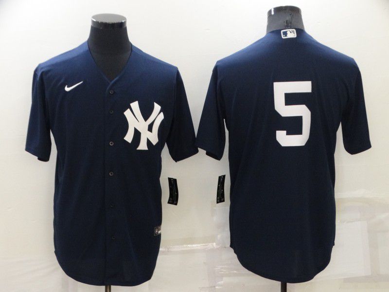 Men New York Yankees #5 No Name Blue Game Nike 2022 MLB Jersey